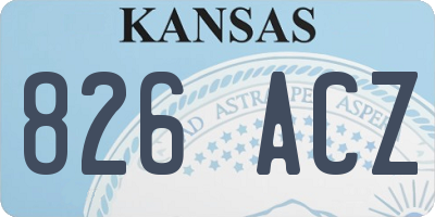 KS license plate 826ACZ