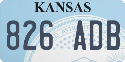 KS license plate 826ADB