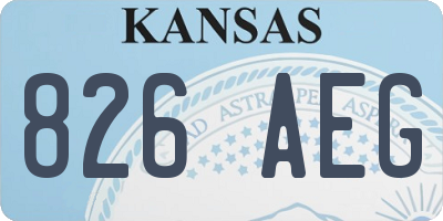 KS license plate 826AEG