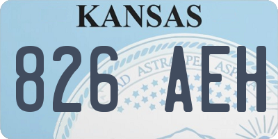 KS license plate 826AEH