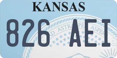 KS license plate 826AEI