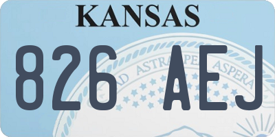 KS license plate 826AEJ
