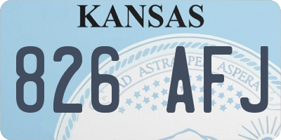 KS license plate 826AFJ