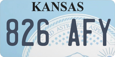 KS license plate 826AFY
