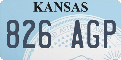 KS license plate 826AGP