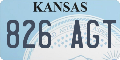 KS license plate 826AGT