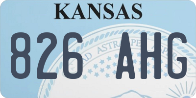 KS license plate 826AHG