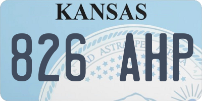 KS license plate 826AHP