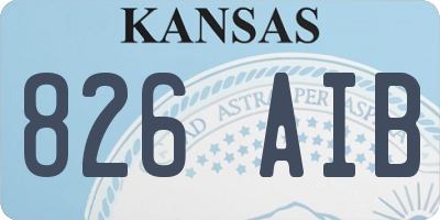 KS license plate 826AIB