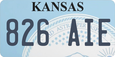 KS license plate 826AIE