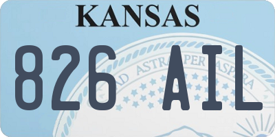 KS license plate 826AIL