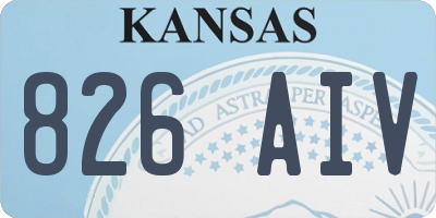 KS license plate 826AIV