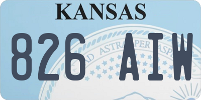 KS license plate 826AIW