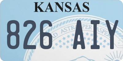 KS license plate 826AIY
