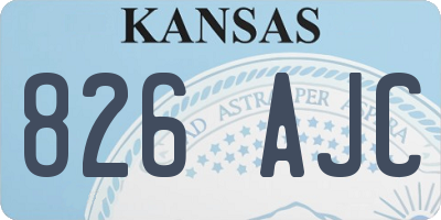 KS license plate 826AJC