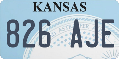 KS license plate 826AJE