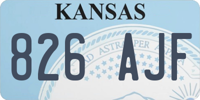 KS license plate 826AJF