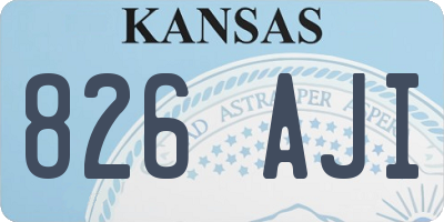 KS license plate 826AJI