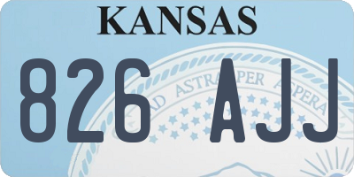 KS license plate 826AJJ