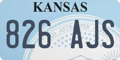KS license plate 826AJS