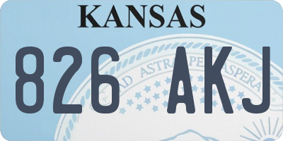 KS license plate 826AKJ