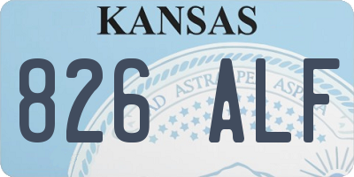 KS license plate 826ALF