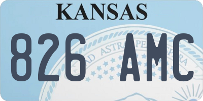 KS license plate 826AMC