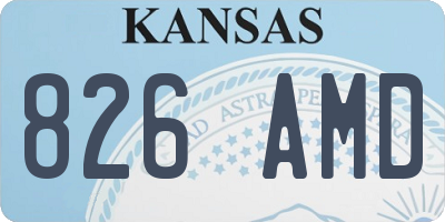 KS license plate 826AMD
