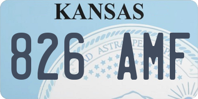 KS license plate 826AMF