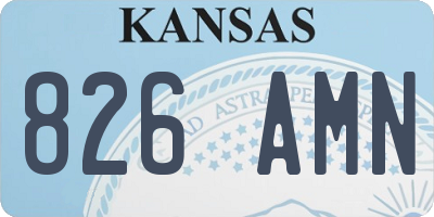 KS license plate 826AMN