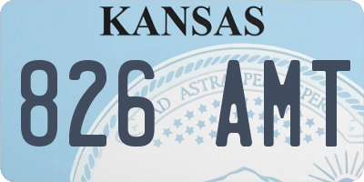 KS license plate 826AMT