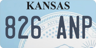 KS license plate 826ANP