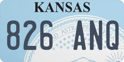 KS license plate 826ANQ