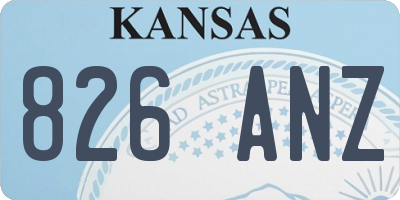 KS license plate 826ANZ
