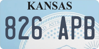 KS license plate 826APB