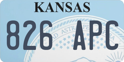 KS license plate 826APC