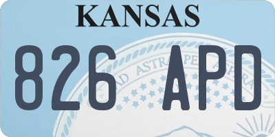 KS license plate 826APD