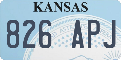 KS license plate 826APJ