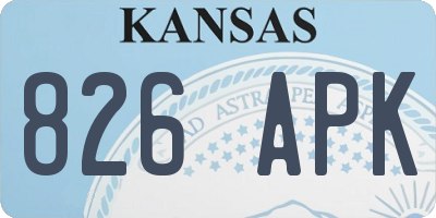KS license plate 826APK