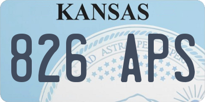 KS license plate 826APS