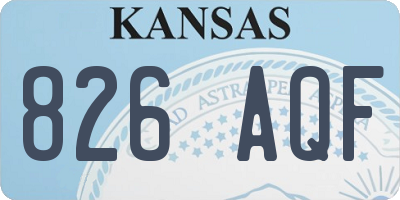 KS license plate 826AQF