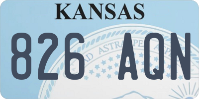KS license plate 826AQN