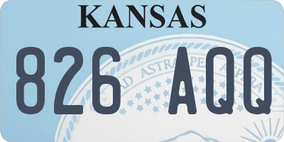 KS license plate 826AQQ