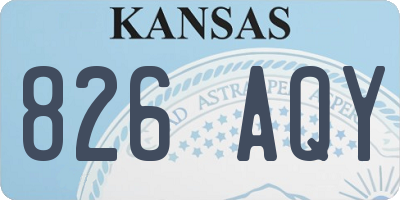 KS license plate 826AQY