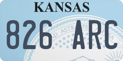 KS license plate 826ARC