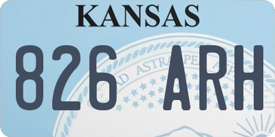 KS license plate 826ARH
