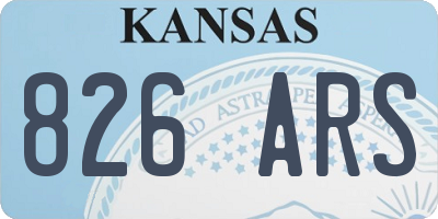 KS license plate 826ARS