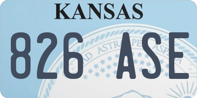 KS license plate 826ASE