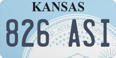 KS license plate 826ASI