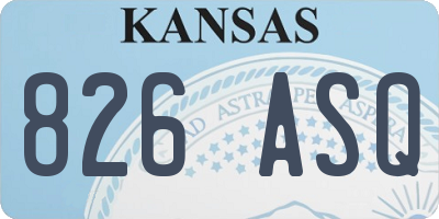 KS license plate 826ASQ